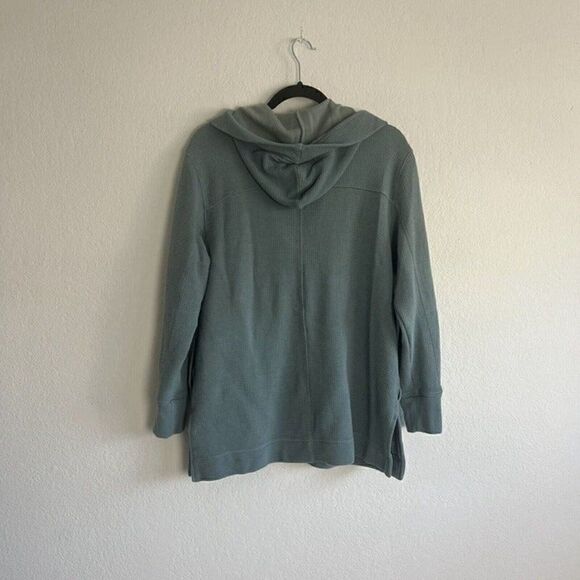Athleta Women’s Hooded Coaster Luxe Tencel Waffle Knit Pullover Top Size Small - Picture 3 of 12